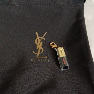 YSL Black and Gold Lipstick Charm With Dust Bag